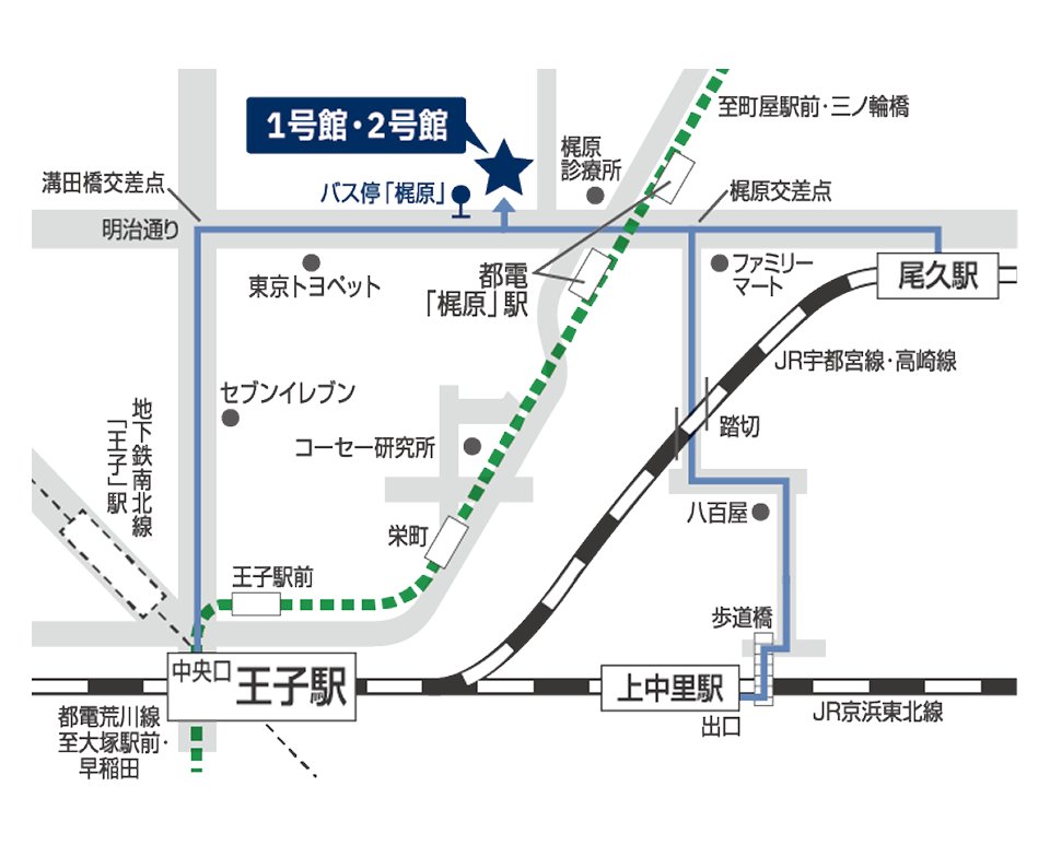 東京王子キャンパス アクセスマップ
