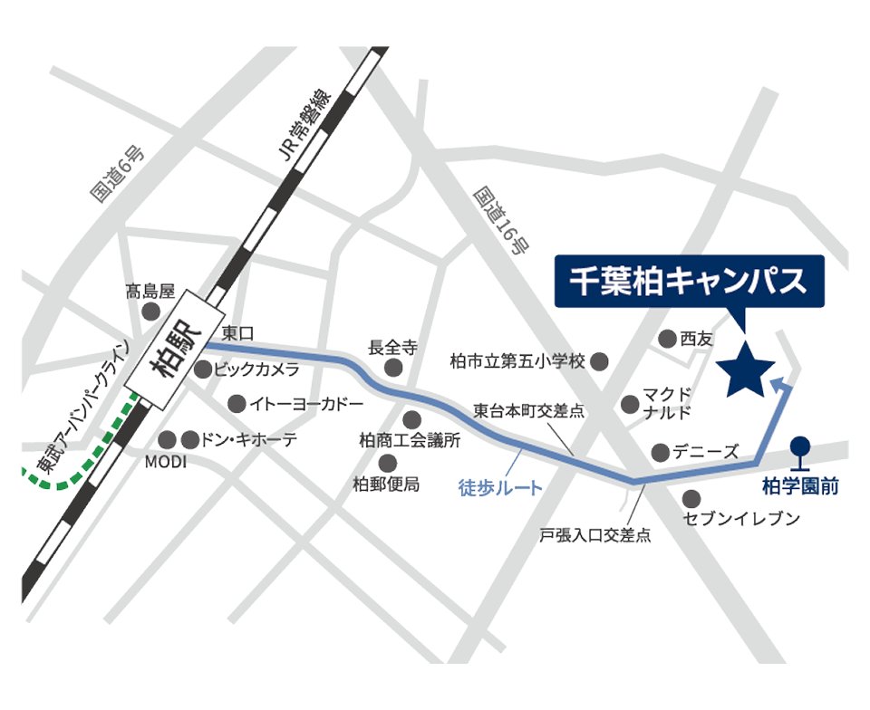 千葉柏キャンパス アクセスマップ